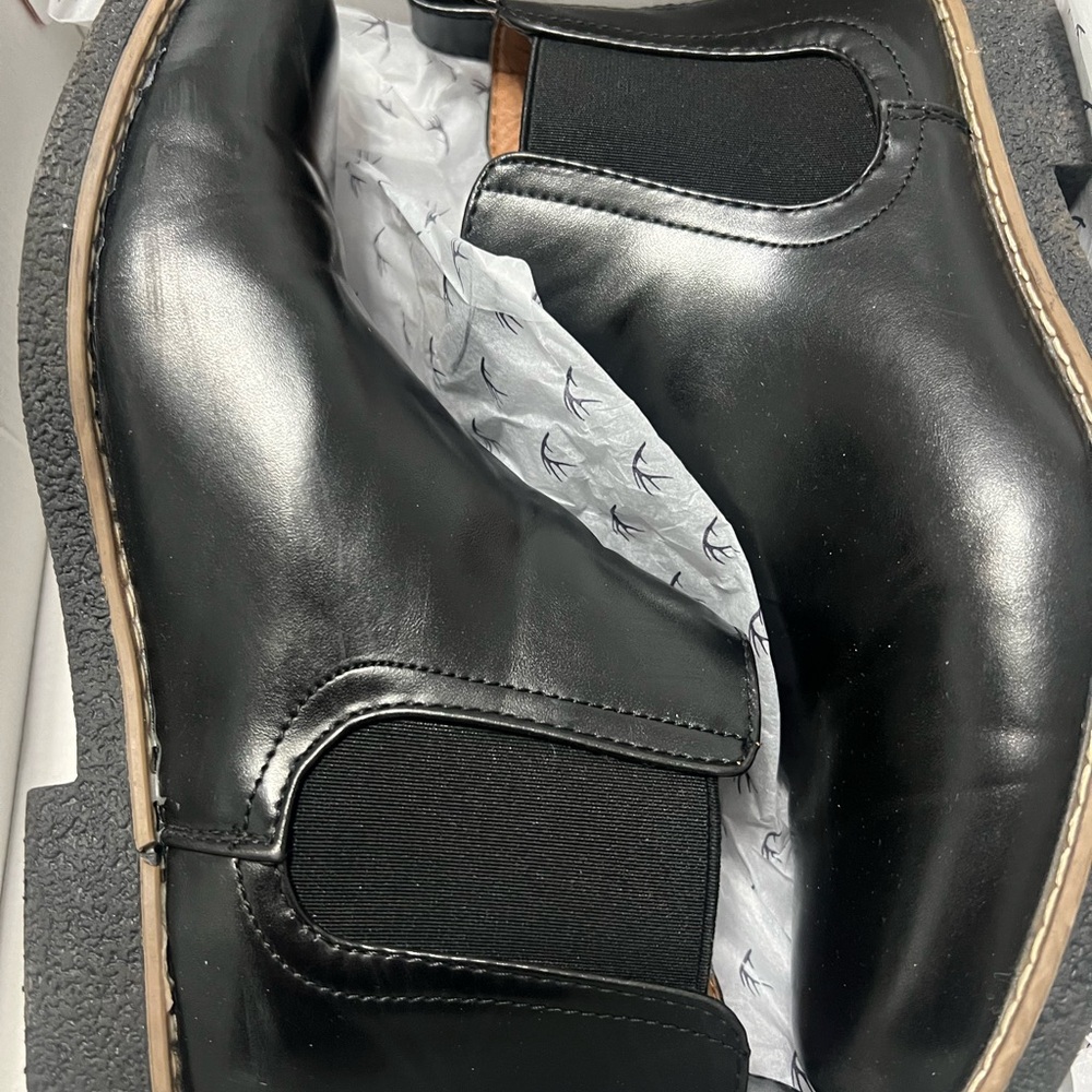 Boy’s Black Leather Slip-On Shoes